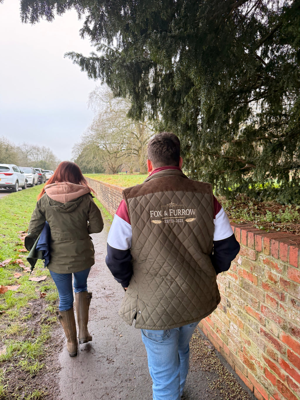 Fox & Furrow Quilted Country Gilet – Olive