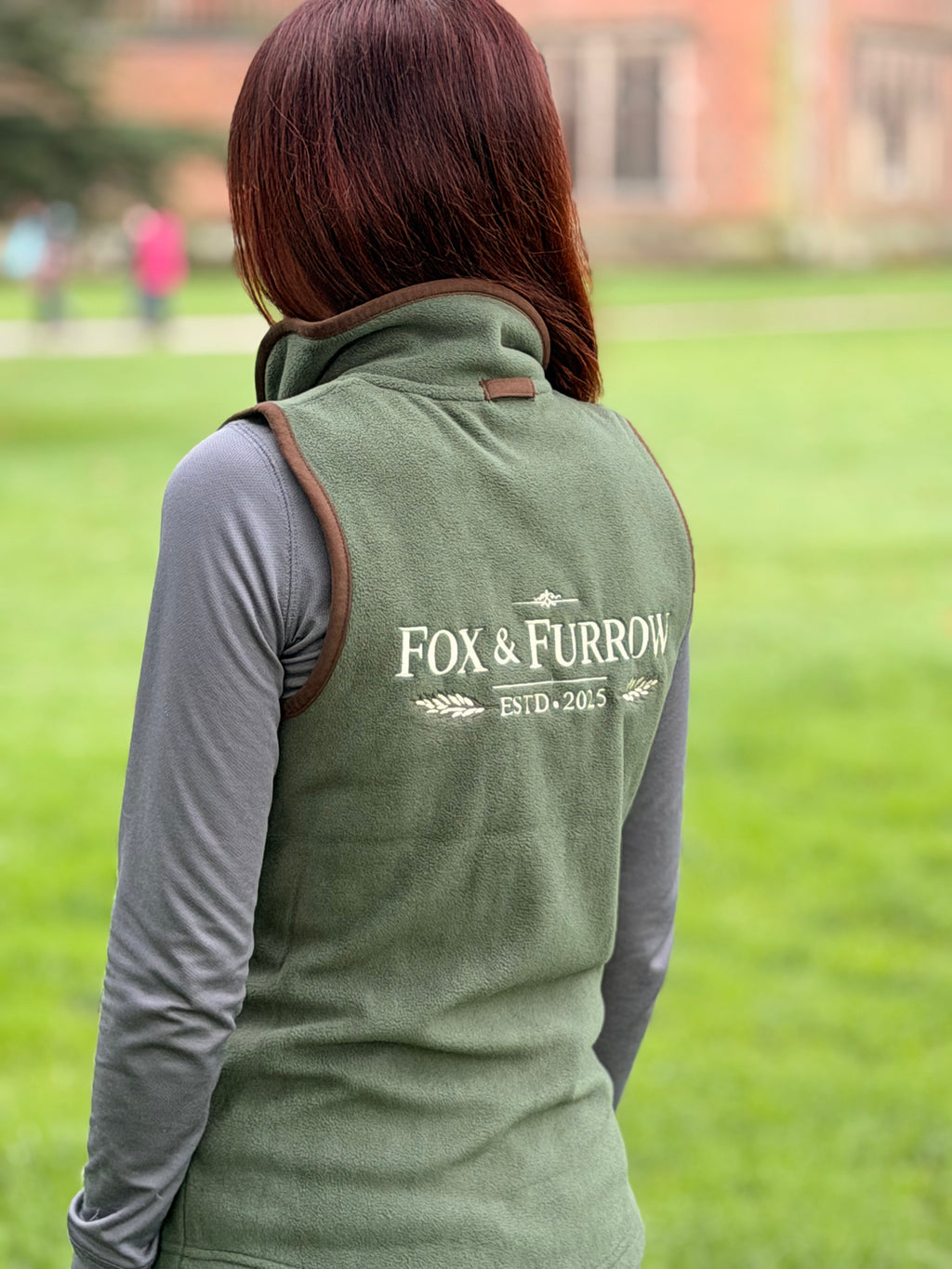 Women's Fox & Furrow Fleece Gilet – Moss Green