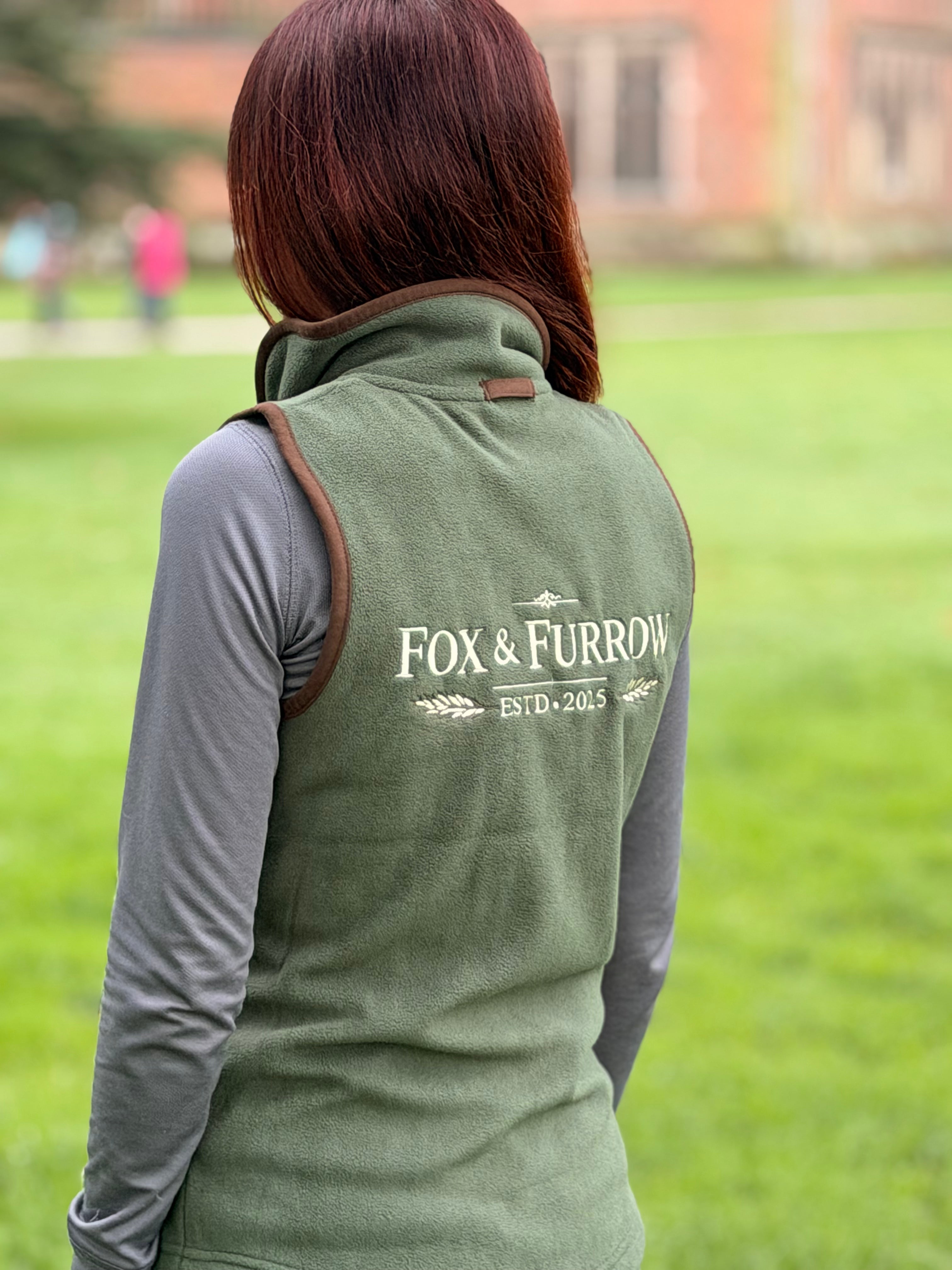 Women's Fox & Furrow Fleece Gilet – Moss Green