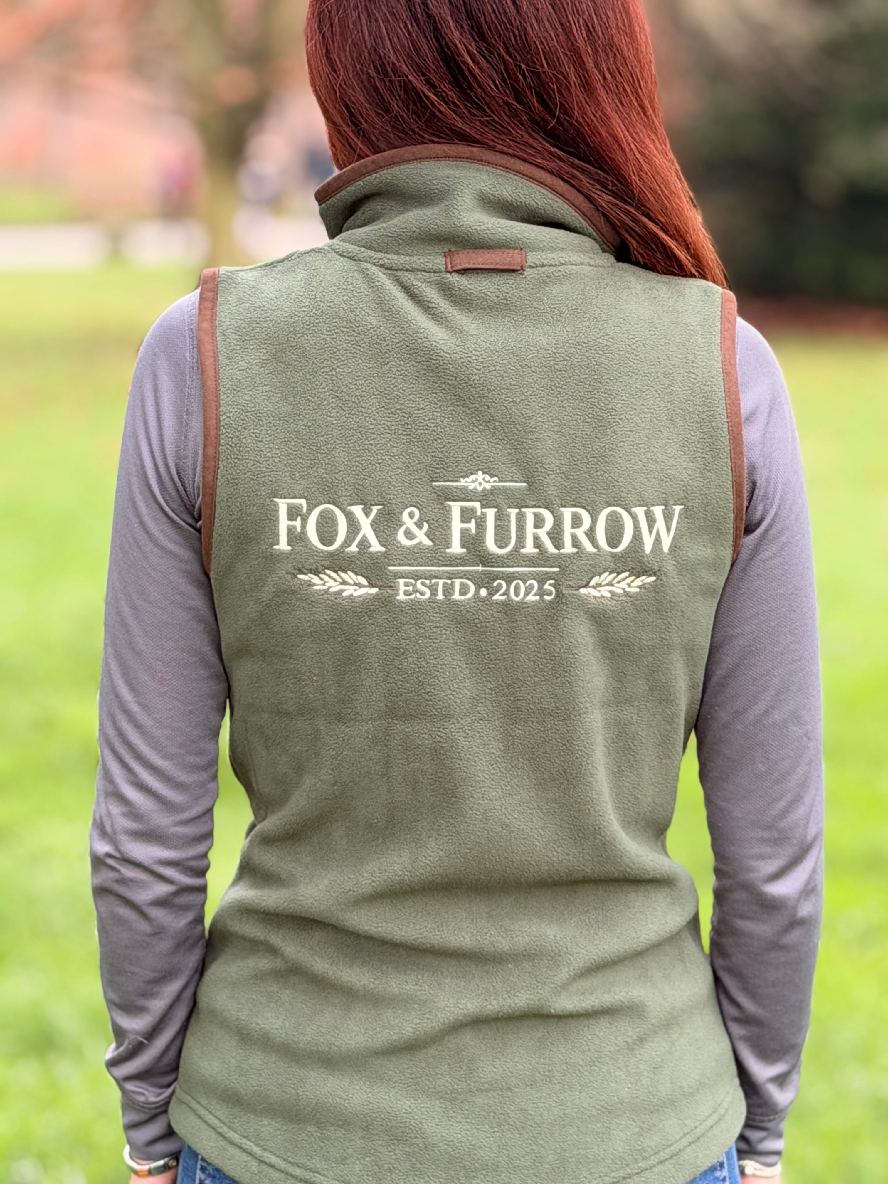 Women's Fox & Furrow Fleece Gilet – Moss Green